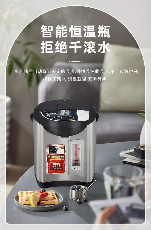 虎牌进口电热水瓶，PDU-A30（黑色） 商品图5