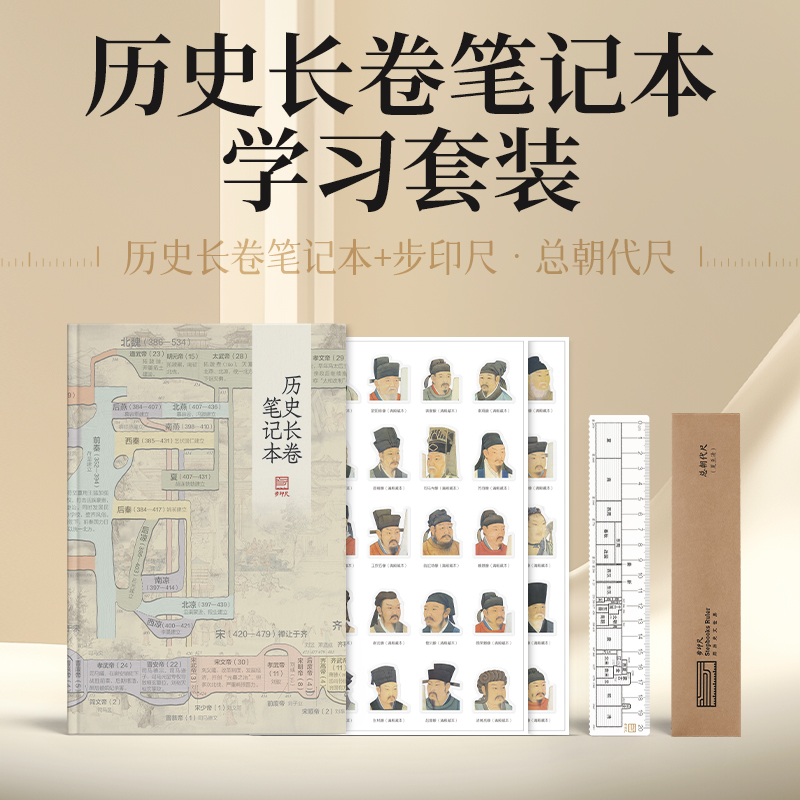 步印尺 · 历史长卷笔记本+总朝代尺