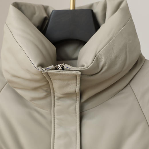 丁摩 绵羊皮真皮羽绒服鹅绒服美拉德海宁皮草外套QH2465 商品图2