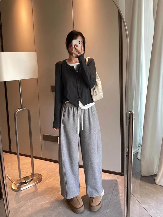 D120833慵懒舒适休闲风加绒九分羊绒气球裤女士阔腿裤 商品图10