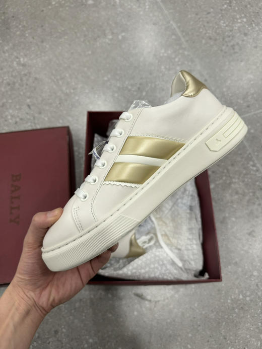 正品 BALLY巴利 运动系带 低帮 时尚板鞋 女款 白色 全新原盒 尺码38号0888 商品图2