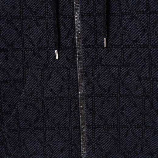 SDSA秋冬新款痞帅男装潮流高街提花格子撞色拉链连帽卫衣外套百搭 商品图3