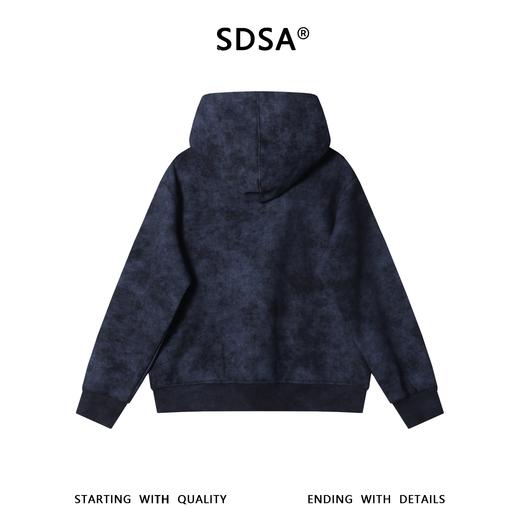 WT317SDSA秋冬新款痞帅男装韩版潮牌扎染斜拉链连帽卫衣百搭开衫外套 商品图5