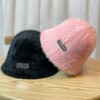 丁摩 兔毛渔夫帽子女秋冬季大头围毛绒显脸小白色盆帽女5ZF-424 商品缩略图2
