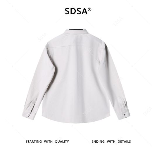 9213SDSA男士秋冬新款痞帅男装复古简约拼接撞色翻领衬衫百搭时尚衬衣 商品图5