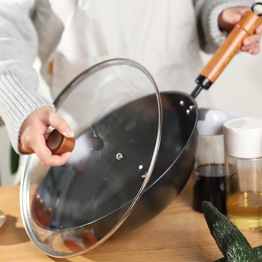 疯抢中！！出口品质【箕手堂·纯铁不粘锅】无涂层免开锅 守护全家健康 送防爆玻璃锅盖 商品图4