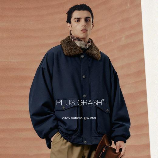 PLUS CRASH冬季巴恩风90白鸭绒短款工装经典双口袋羽绒服男女同款 商品图1