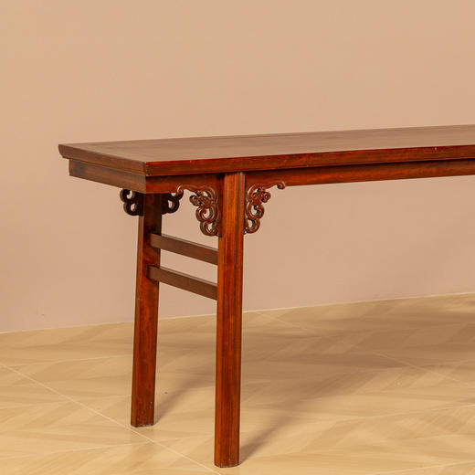 二十世纪	硬木夹头榫螭龙纹平头案 商品图3