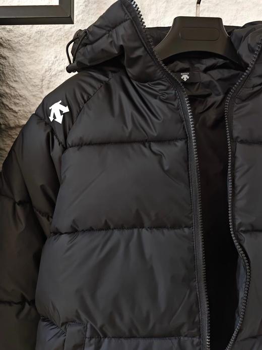 D120804冬季男女款户外保暖肩袖箭头logo简约大气连帽面包棉服 商品图6