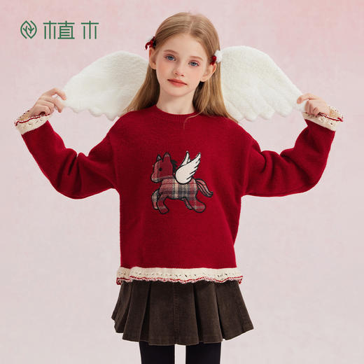 【年服】植木女童敦煌翼马毛衣55M053008 商品图0
