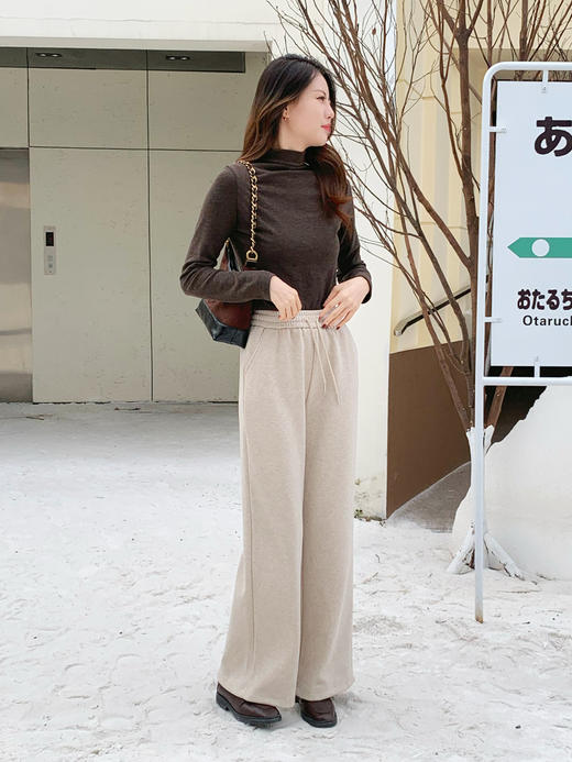 【百图lulu定制】【预售10天发】【口袋糯米裤】五色 软糯 有垂感 直筒 加绒  两侧有口袋糯米裤 商品图7