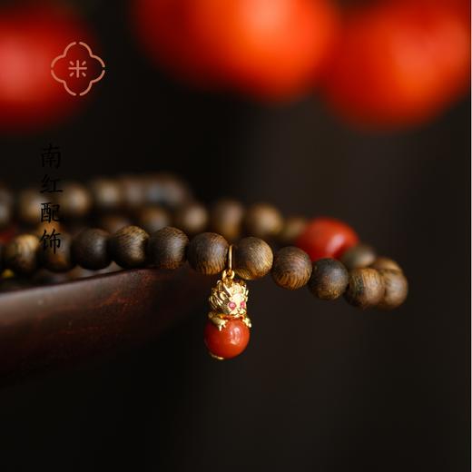 米马饰物 黑油奇楠198子手持 南红配饰 旺运纳福 修身养性 商品图2