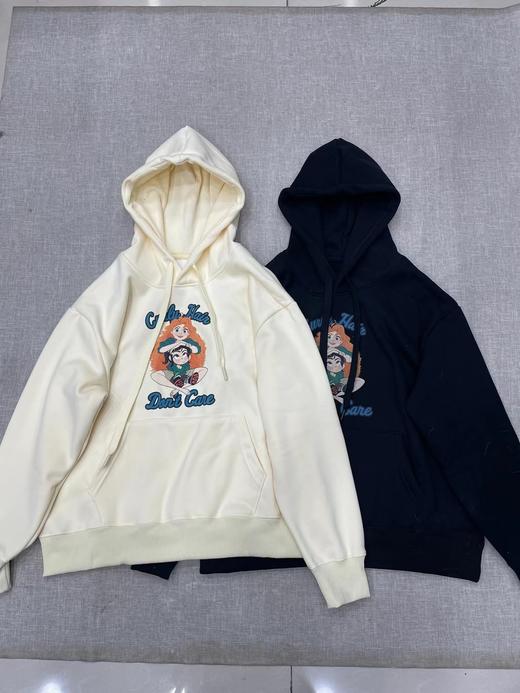 D120871美式复古连帽卫衣2025秋冬加绒新款卡通卫衣 商品图0