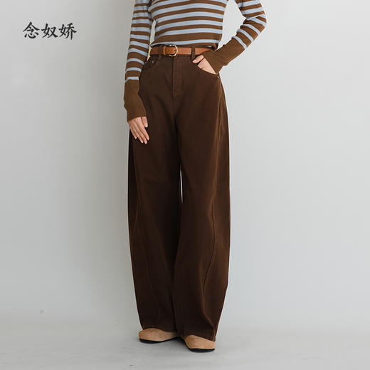 【商场同款】CNT5B74 “ 摩卡弯刀裤 ” 拉绒牛仔裤，亲肤舒适保暖 弯刀裤型酷感十足 商品图3