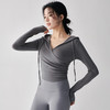 跃牌【美西西系列】秋季新款纯欲小心机交叉连帽瑜珈服女显瘦运动上衣辣妹外穿健身服CX-687 商品缩略图2