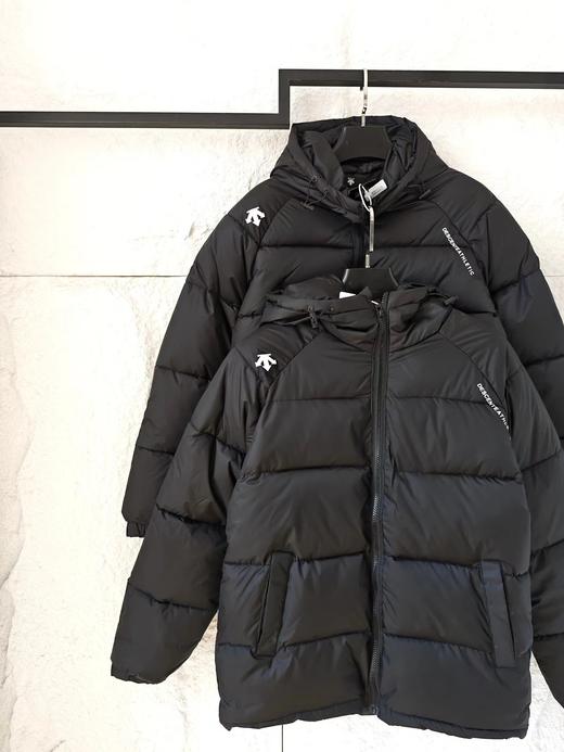 D120804冬季男女款户外保暖肩袖箭头logo简约大气连帽面包棉服 商品图5