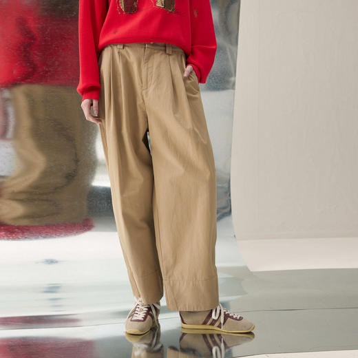 谜底松紧腰萝卜裤九分裤2026年春季新品亲肤舒适百搭女261MK0087 商品图0