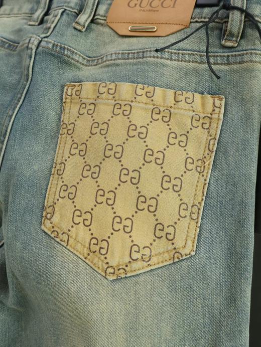 D120822简单儒雅男士精典纯色水洗休闲牛仔裤 商品图11