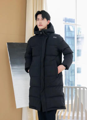 顶级好货H连帽长款男女同款鹅绒羽绒服