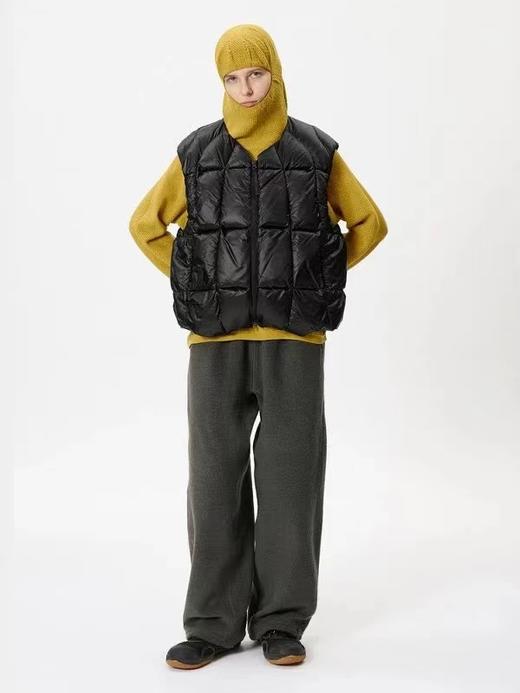 D120870松弛感直筒雨花绒加棉毛呢卫裤休闲裤 商品图4