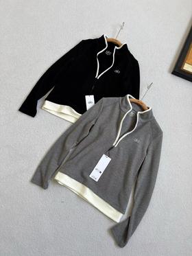 D120810女士秋冬新品羊毛半拉针织衫保暖长袖上衣