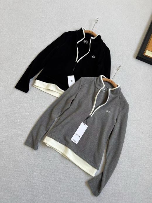 D120810女士秋冬新品羊毛半拉针织衫保暖长袖上衣 商品图0