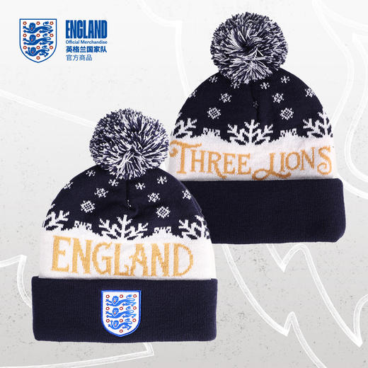 【官方正版】英格兰国家队 | 秋冬拼色针织帽复古保暖英伦风 商品图3