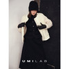 UMILAB｜黑松露*羊毛混纺收腰马甲/半松紧藏肉伞裙双面呢套装E282W 商品缩略图3