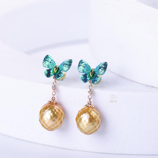 【福蝶】刻面金珠耳坠   ZZ12510017 商品图3