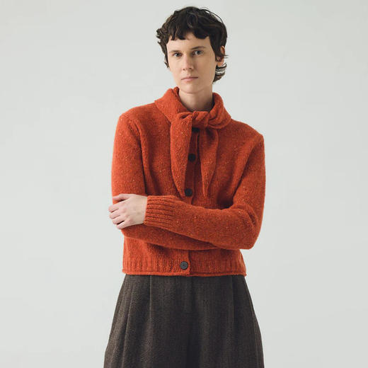 TOAST Donegal Merino Neckerchief Cardigan 女装美利奴羊毛开衫 商品图1