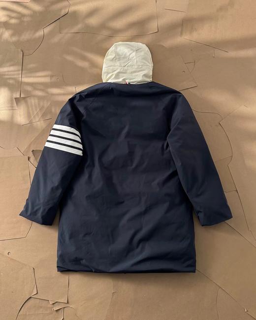 D120868学院风百搭保暖四杠长款羽绒服男女同款 商品图4