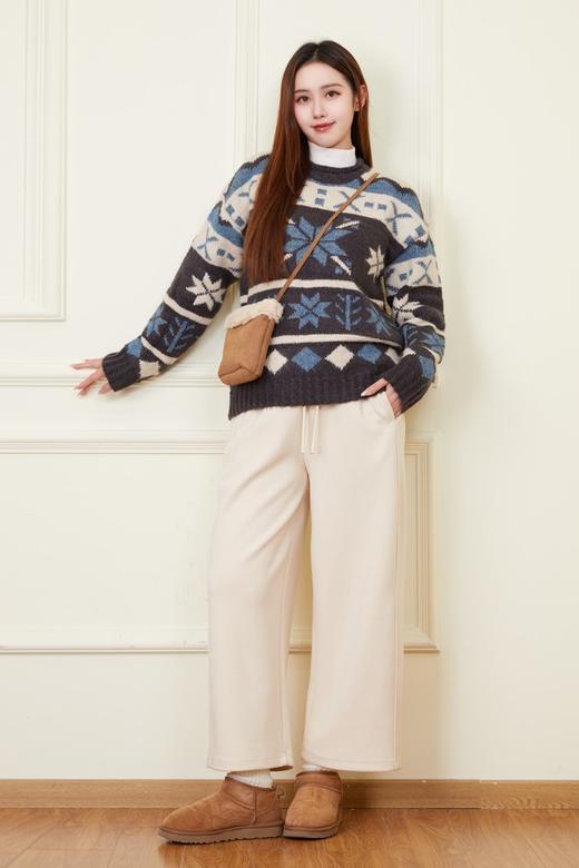 HAYES 撞色提花高级慵懒感套头毛衣 21969 商品图2