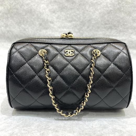 女款菱格金扣粒紋小牛皮單肩手提包he025 商品图0