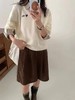 D120834复古学院风松弛感V领假两件针织衫女款 商品缩略图2