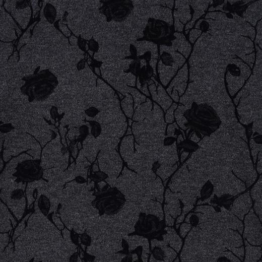 T5074SDSA男士秋冬新款痞帅男装潮流撞色玫瑰花印花立领长袖T恤百搭 商品图3