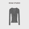 ROMI STUDIO“纸片人”精纺羊绒羊毛坑条打底修身针织衣 RWCAST3316 商品缩略图1