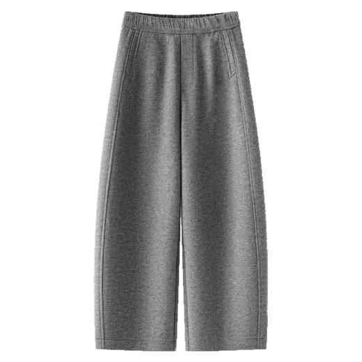 百媚生 舒适羊毛弯刀裤女加绒加厚保暖亲肤高腰显瘦九分休闲裤7558 商品图4