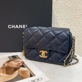Chanel 黑金 牛皮 21K 子弹头 方胖子