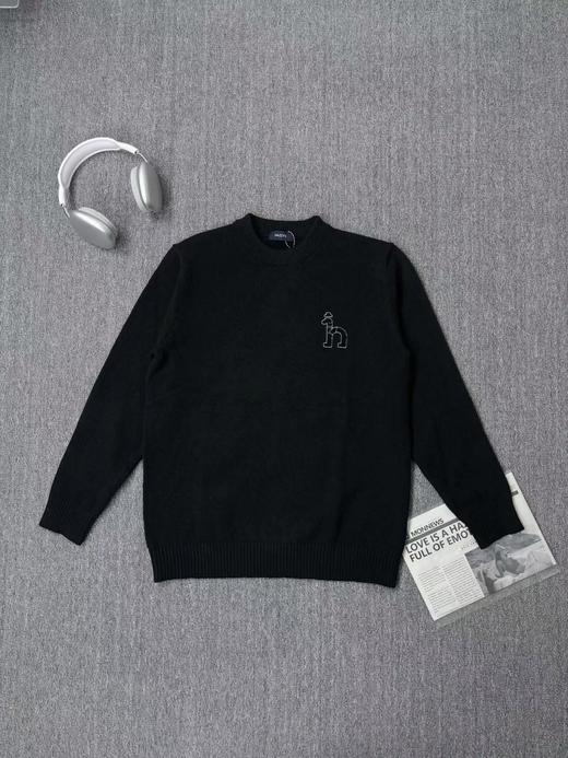 D120852通勤休闲自如切换圆领舒适亲肤两色羊毛衫 商品图6