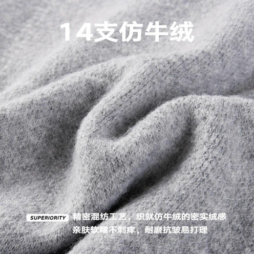 潮牌羊毛混纺撞色假口袋针织开衫秋冬长袖休闲复古NP5BSW06 商品图4