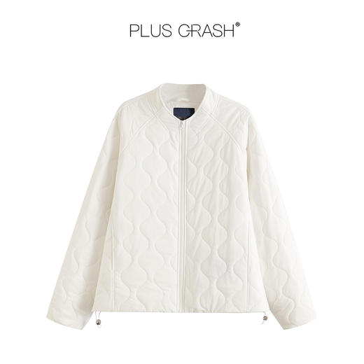 PLUS CRASH冬季葫芦花中山立领轻盈简约休闲保暖男女同款棉服外套 商品图3