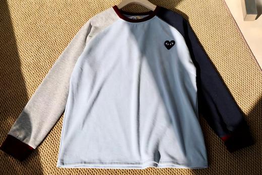 D120856日系休闲风拼色插肩袖德绒膨胀卫衣 商品图10