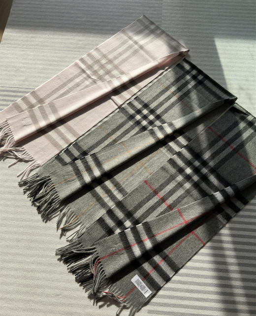 bbr水波纹格子围巾羊绒围巾 商品图2