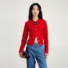 lost in echo2026早春新款时尚圣诞红三角图案修身保暖羊毛开衫女 商品缩略图0