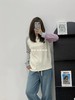 D120856日系休闲风拼色插肩袖德绒膨胀卫衣 商品缩略图9