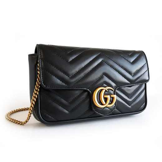 【95新】Gucci 古驰Marmont系列751526黑金马蒙二合一链条包单肩斜挎包女士 031225AK17 商品图2