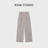 ROMI STUDIO“自我轮廓”羊毛混纺倒褶斜纹极简休闲西裤 RWCWXG5345 商品缩略图0
