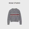 ROMI STUDIO“冰岛灰”100超细美利奴羊毛小v领套头毛衫 RWDSS61764 商品缩略图0