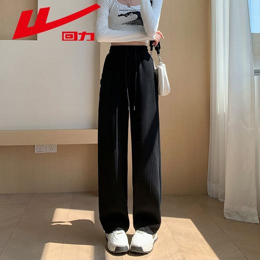 回力运动裤子女秋冬季2025新款高腰休闲卫裤香蕉裤加绒宽松阔腿裤 商品图5