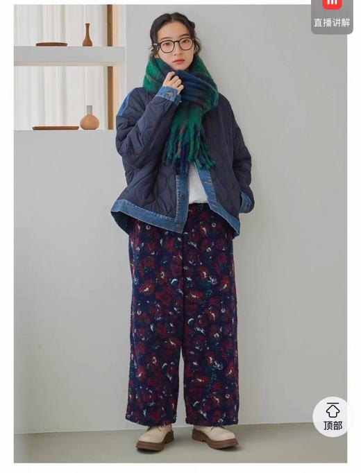 D120872棉服2025秋冬新款拼接菱格复古休闲夹棉衣外套 商品图5